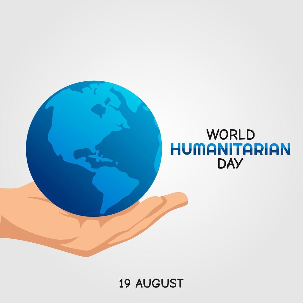 world humanitarian day vector illustration