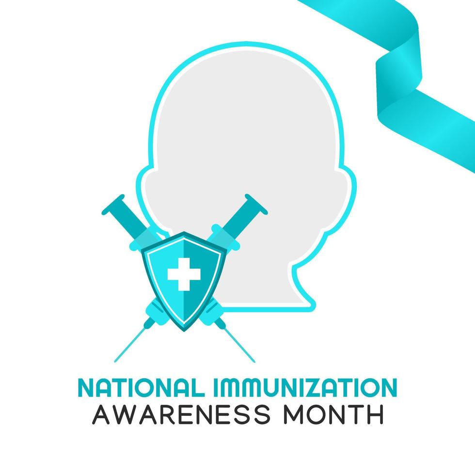 National Immunization Awareness Month vector lllustration