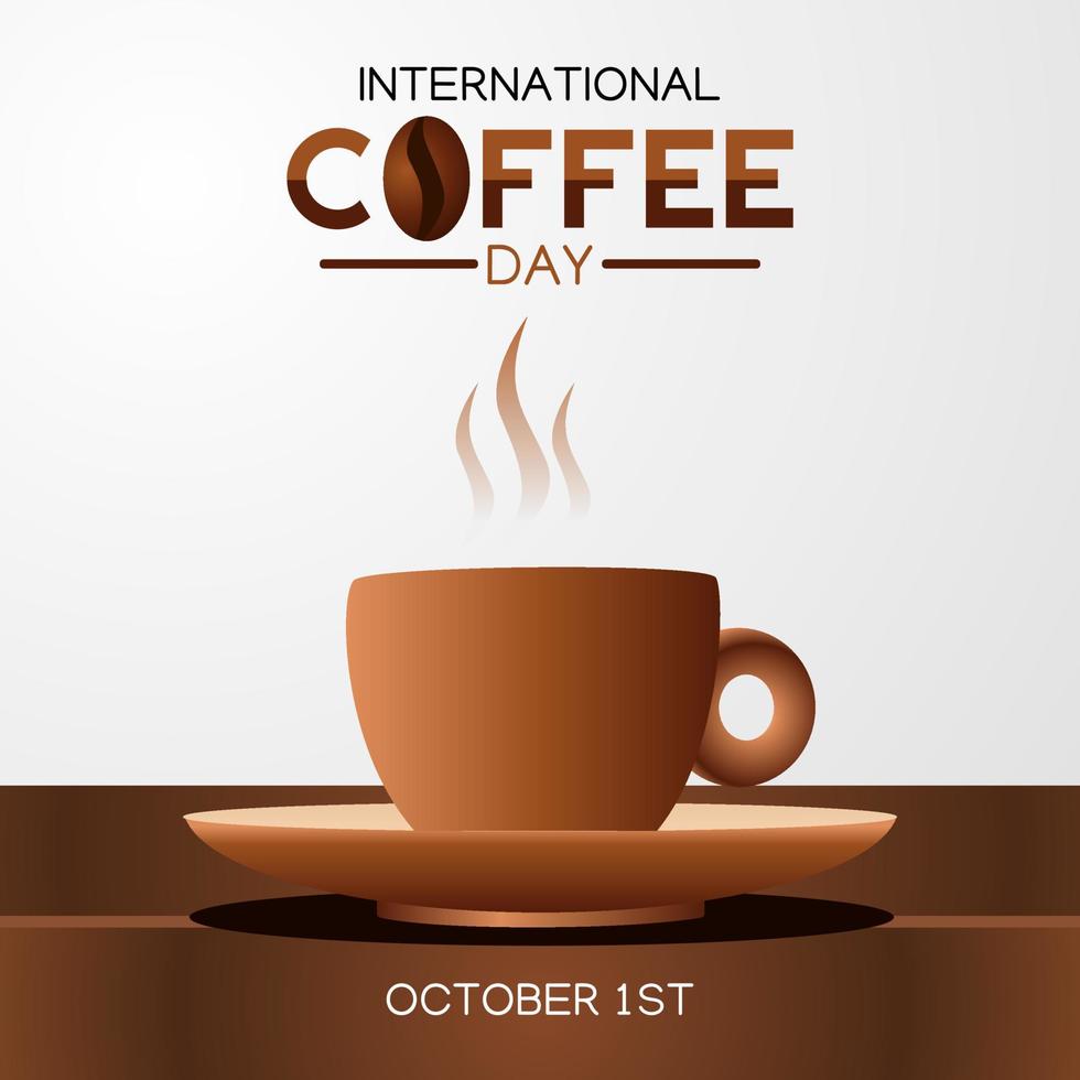 Ilustración de vector de día internacional del café