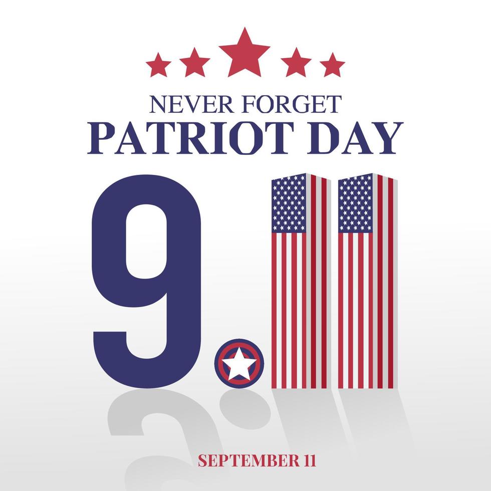 9th Sep Patriot day vector lllustration