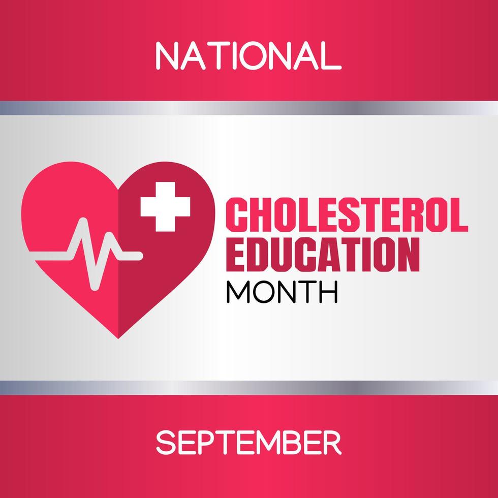 national cholesterol education month vector lllustration