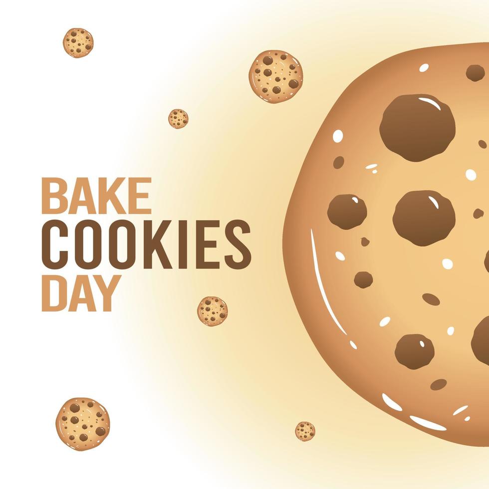 bake cookies day vector Illustration