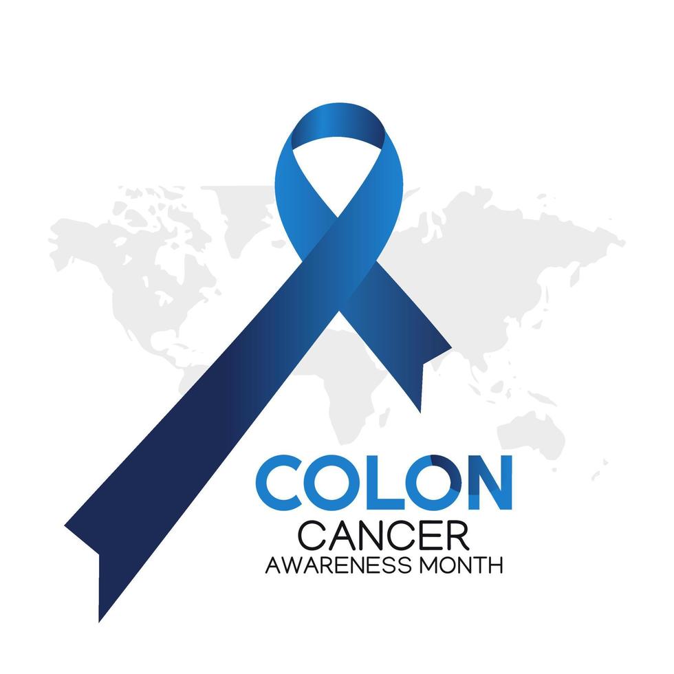 colon cancer awareness month vector illustration