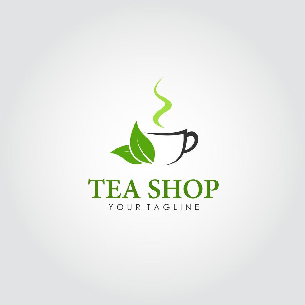 vector de diseño del logotipo de la tienda de té. adecuado para el logotipo de su empresa
