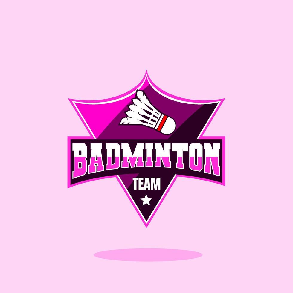 Ilustración de vector de logotipo de diseño de bádminton