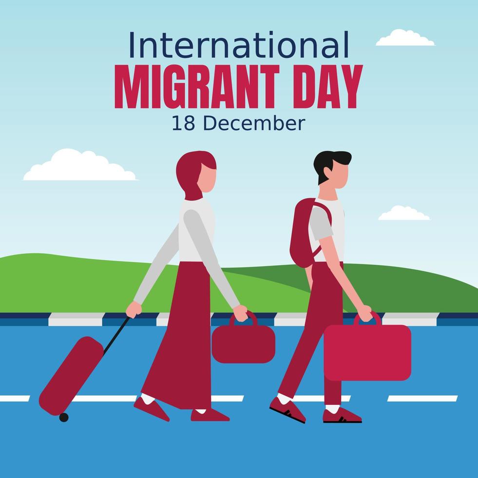 International migrant day vector Illustration
