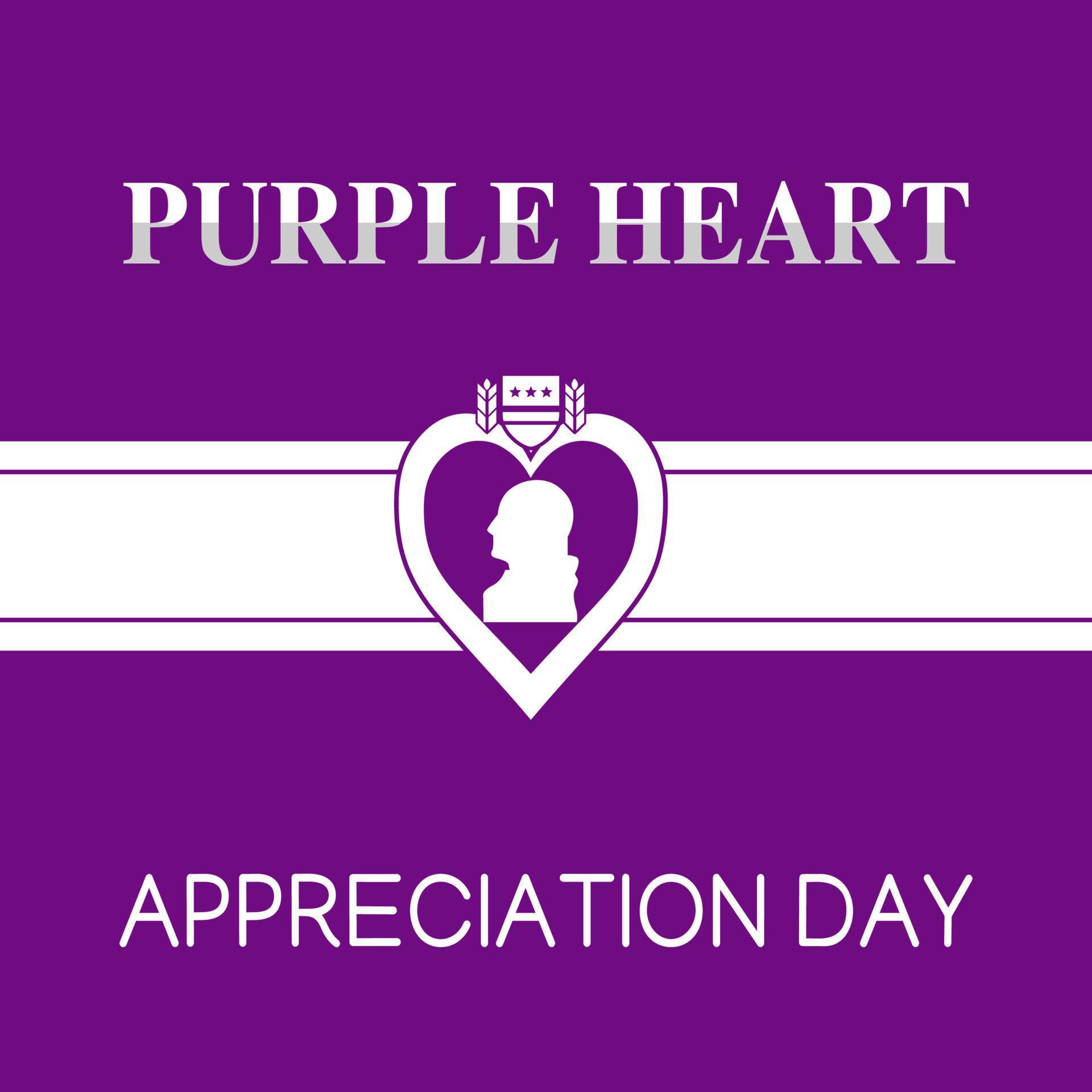 purple heart appreciation day vector lllustration 5348649 Vector Art at