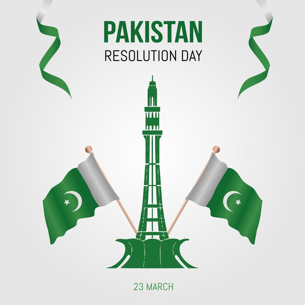 Pakistan resolution day vector lllustration