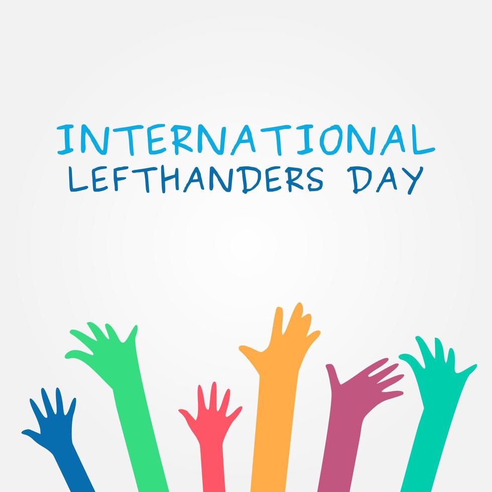 international lefthanders day vector lllustration