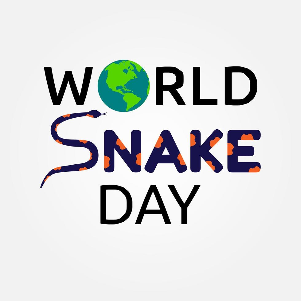 World snake day vector lllustration