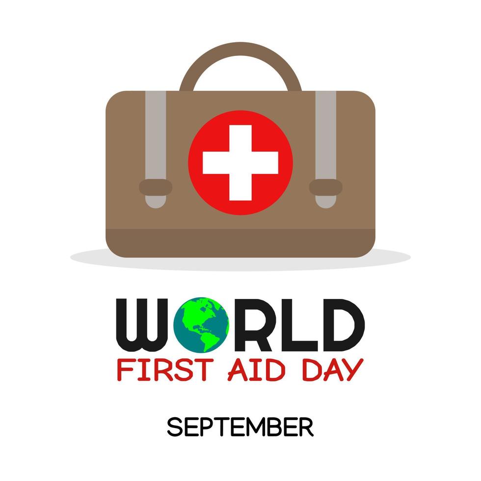 WORLD FIRST AID DAY vector lllustration