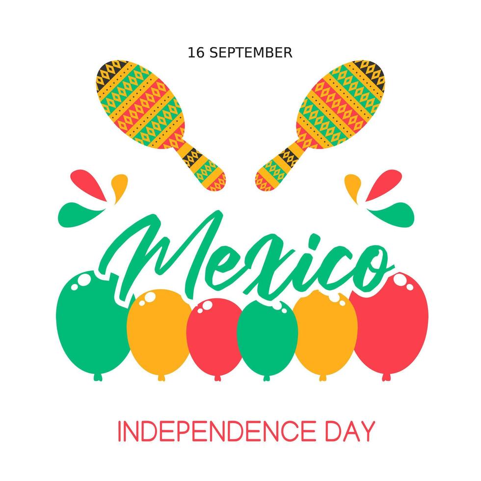 ilustración vectorial del día de la independencia de méxico vector