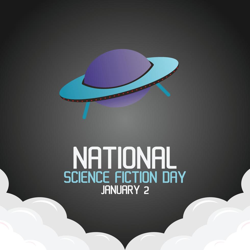 national science fiction day vector lllustration