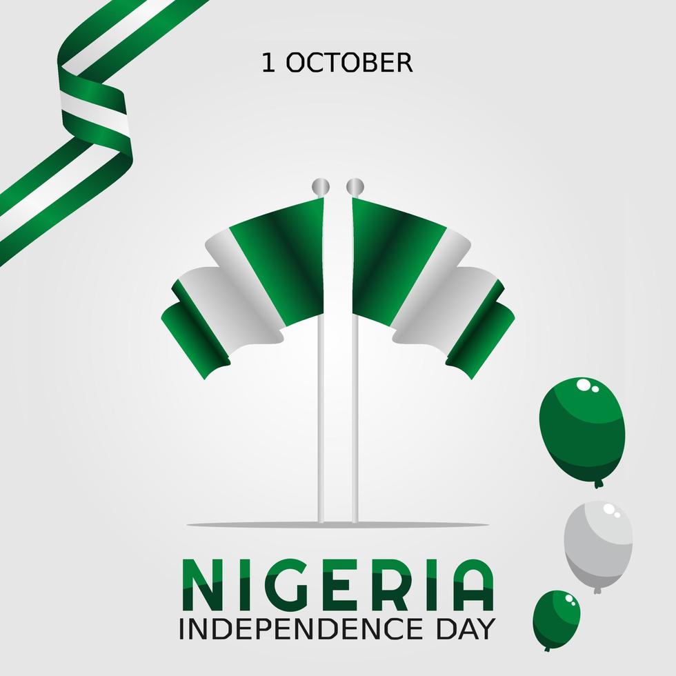 día de la independencia de nigeria ilustración vectorial vector
