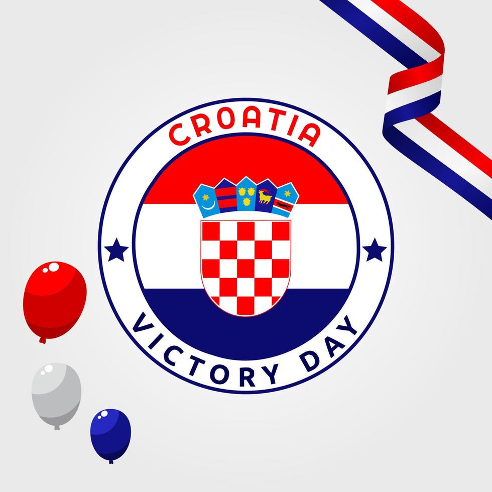 Croatia victory day vector lllustration