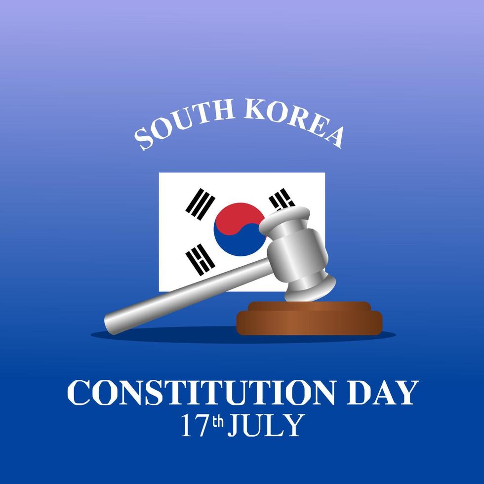 Constitution day in South Korea vector lllustration
