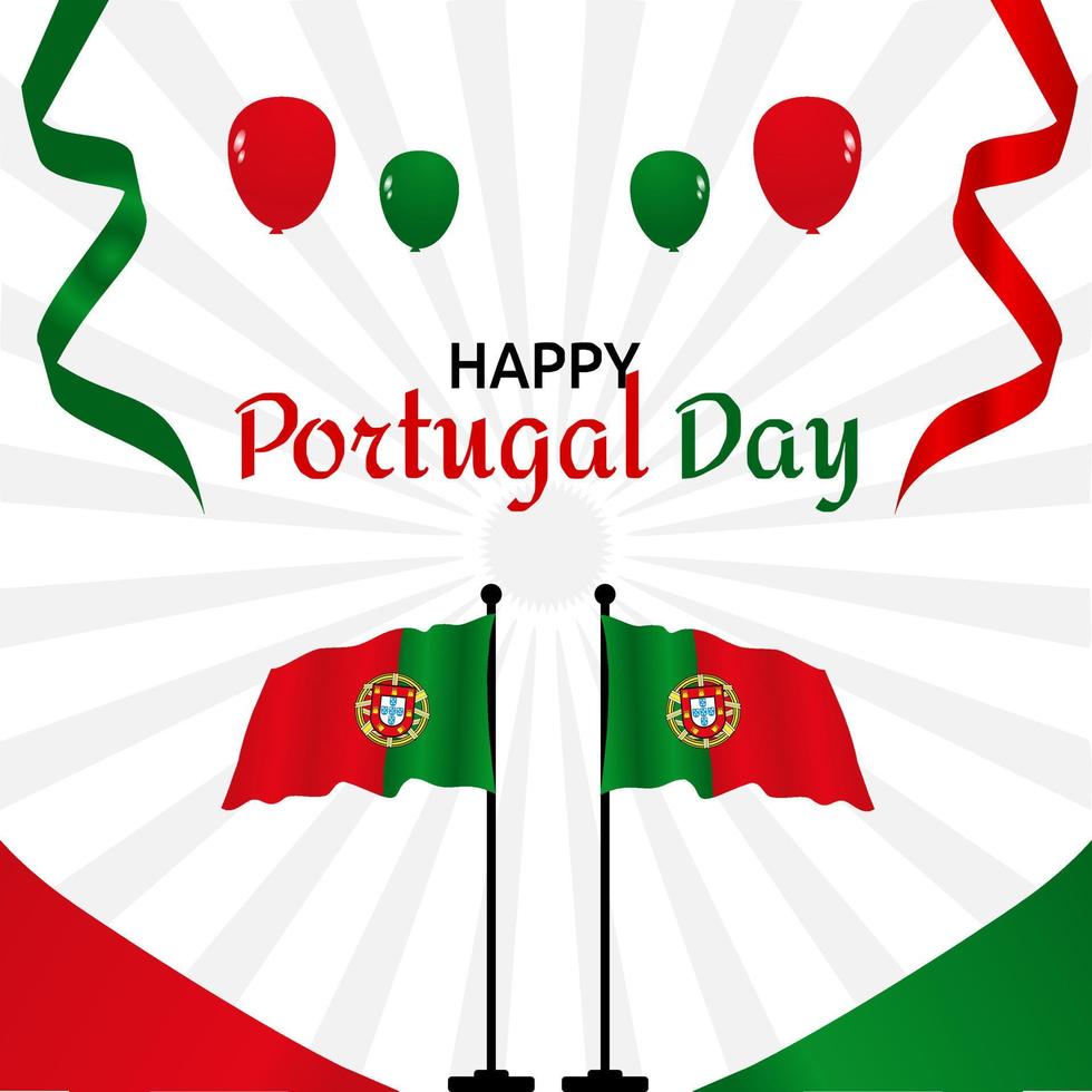 feliz día de portugal ilustración vectorial vector