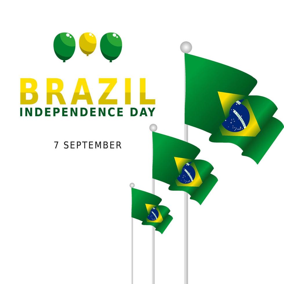 Brazil independence day vector lllustration