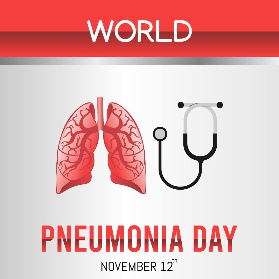 world pneumonia day vector illustration