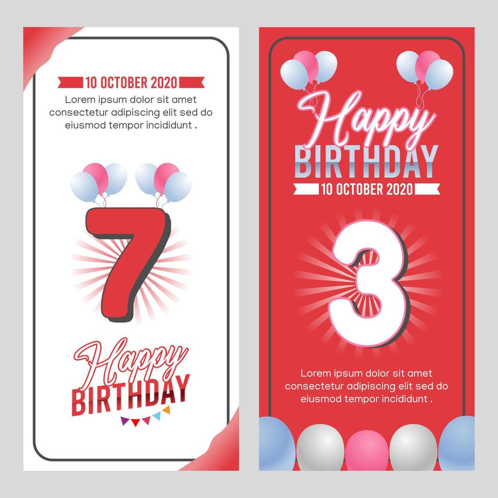 happy birthday design template vector illustration
