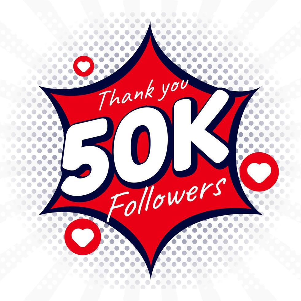 thank followers design template vector illustraton.