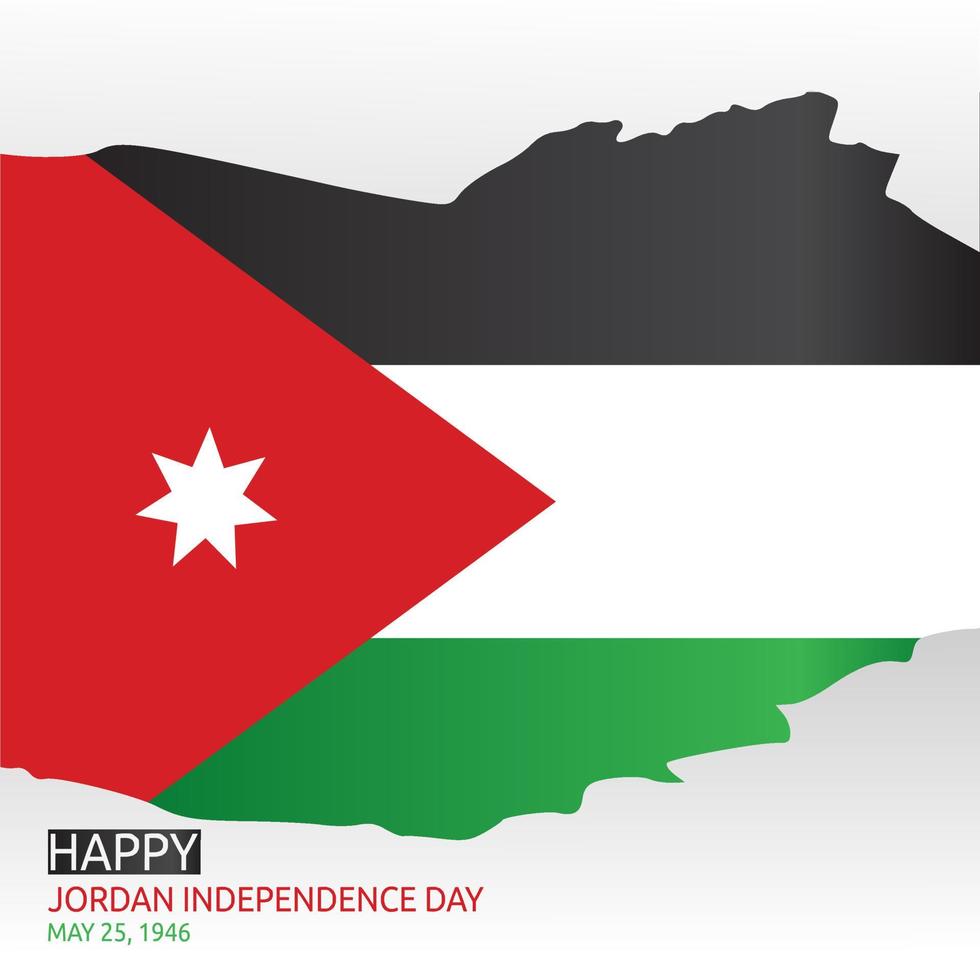 feliz día de la independencia de jordania ilustración vectorial vector