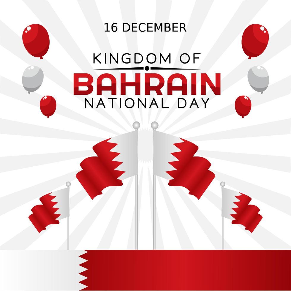 Bahrain national day vector illustration