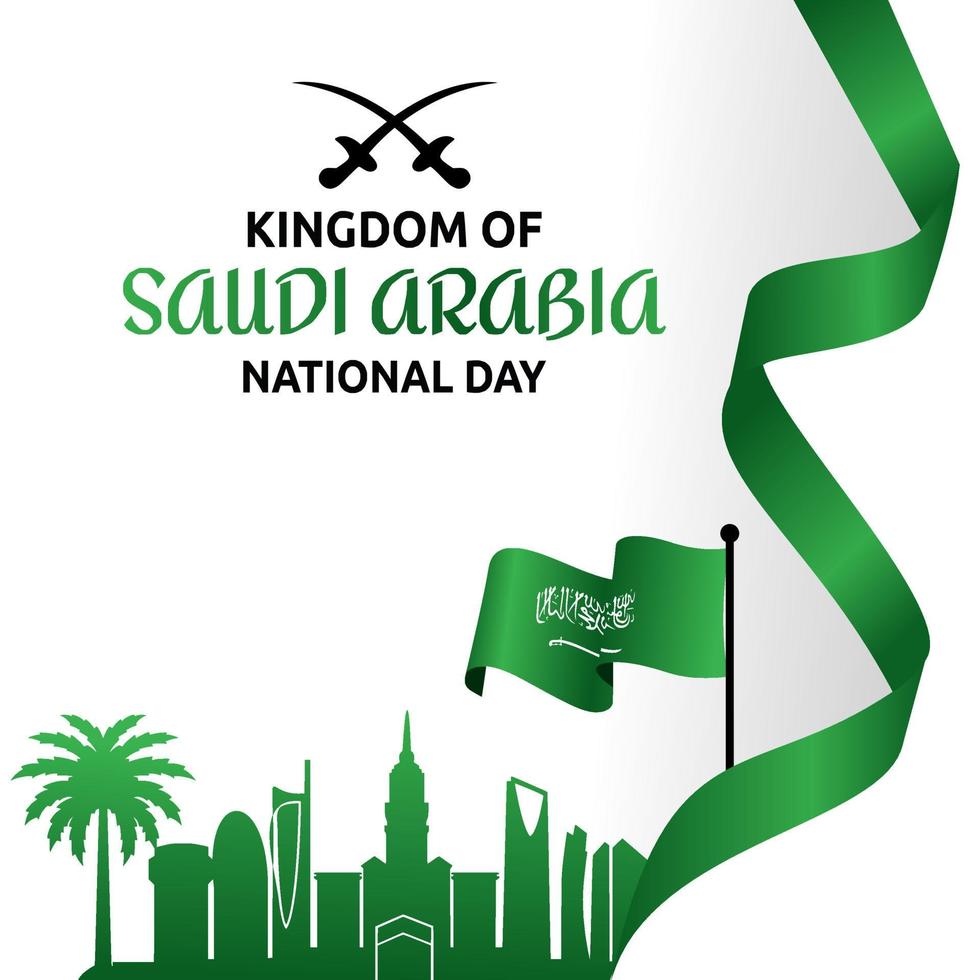 ilustración vectorial del día nacional de arabia saudita vector