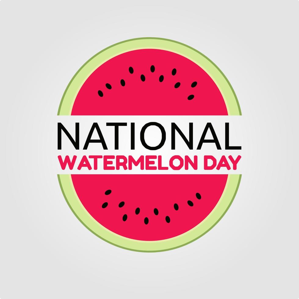 national watermelon day vector lllustration