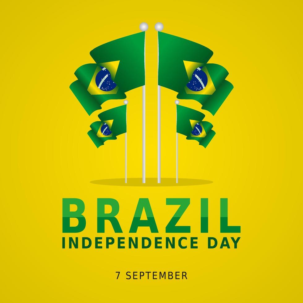 Brazil independence day vector lllustration