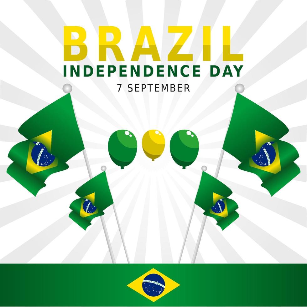 Brazil independence day vector lllustration