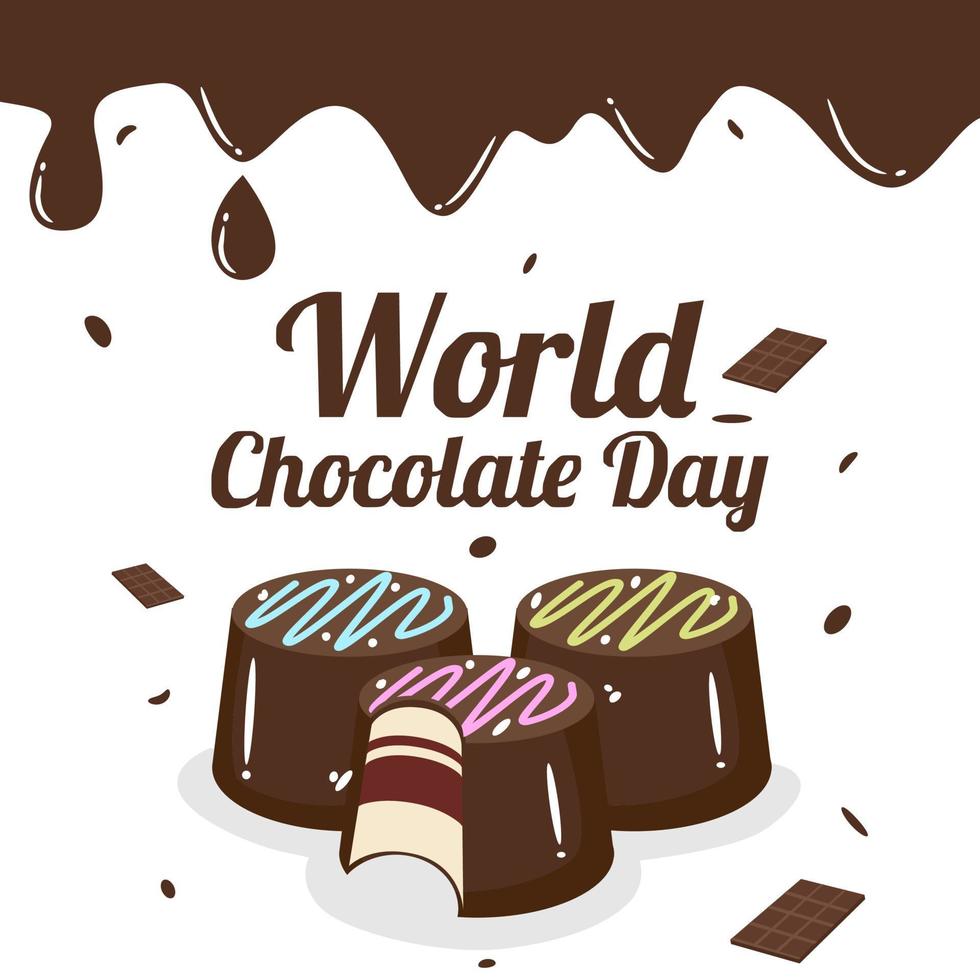 World Chocolate Day Vector Design Illustration.