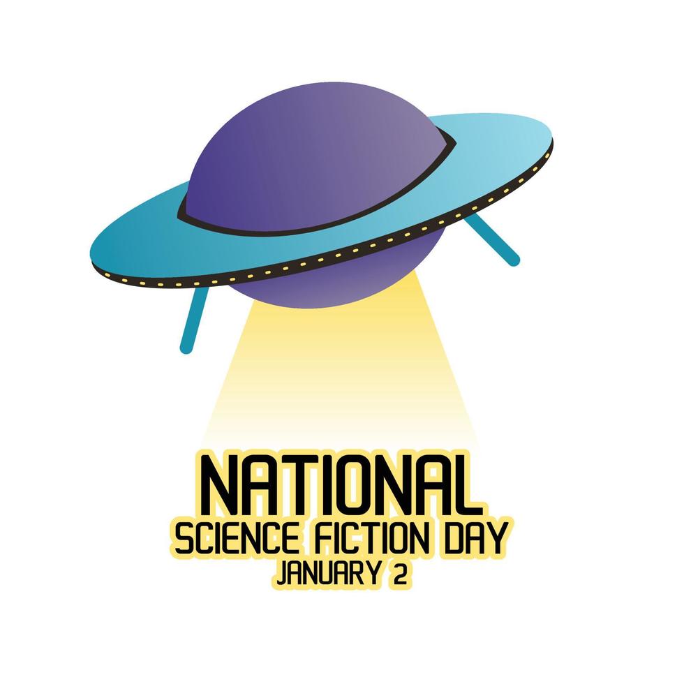 national science fiction day vector lllustration