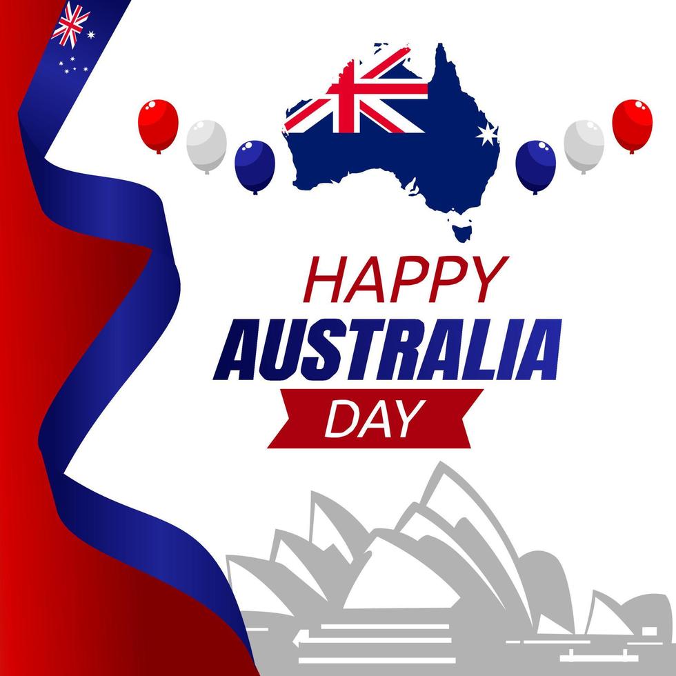 Happy Australia Day Vector Illustration