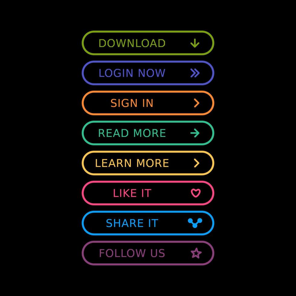 frame for button set design vector. vector