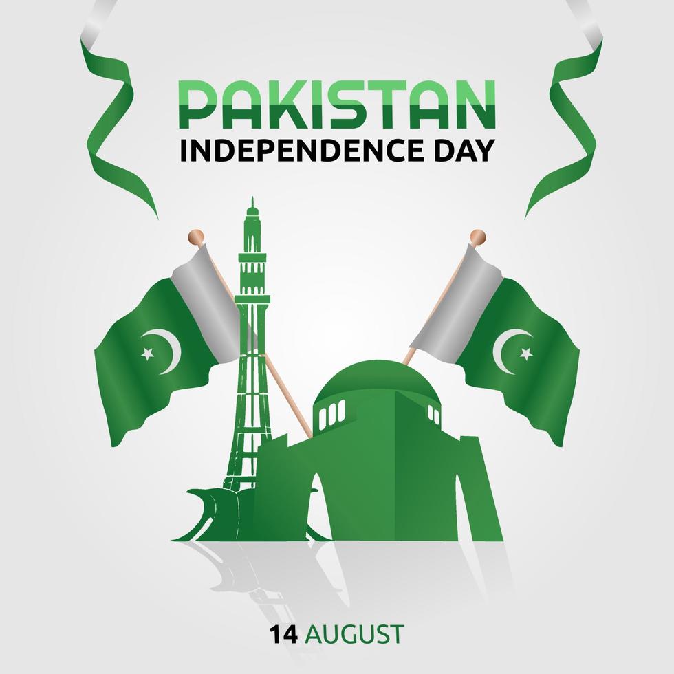 Pakistan Independence Day vector lllustration