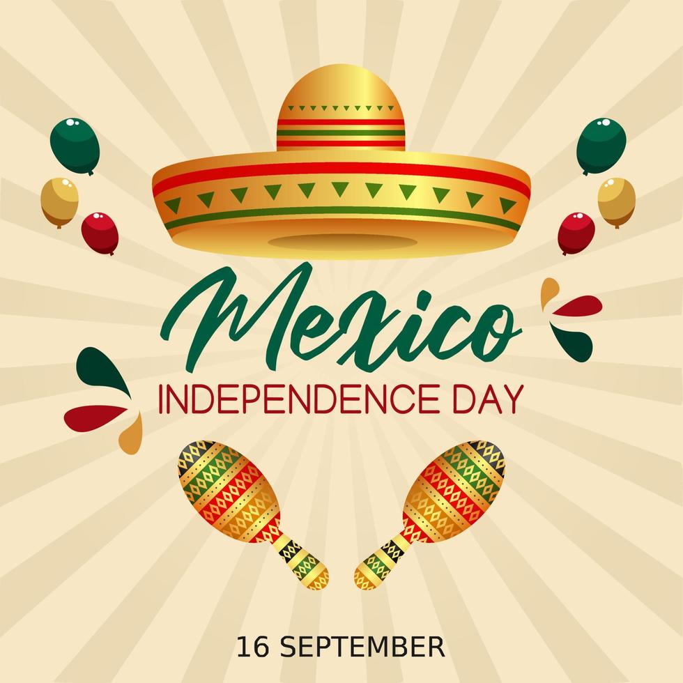 ilustración vectorial del día de la independencia de méxico vector