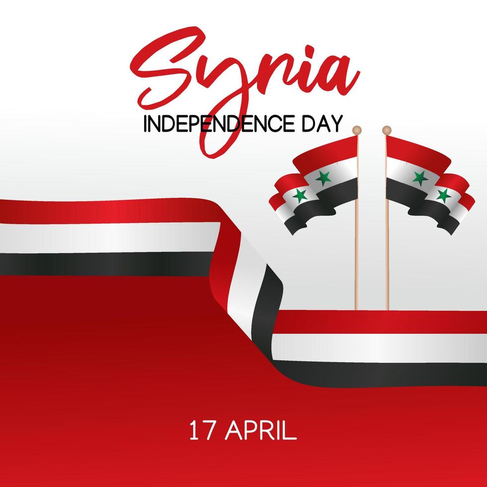 Syria independence day  vector lllustration