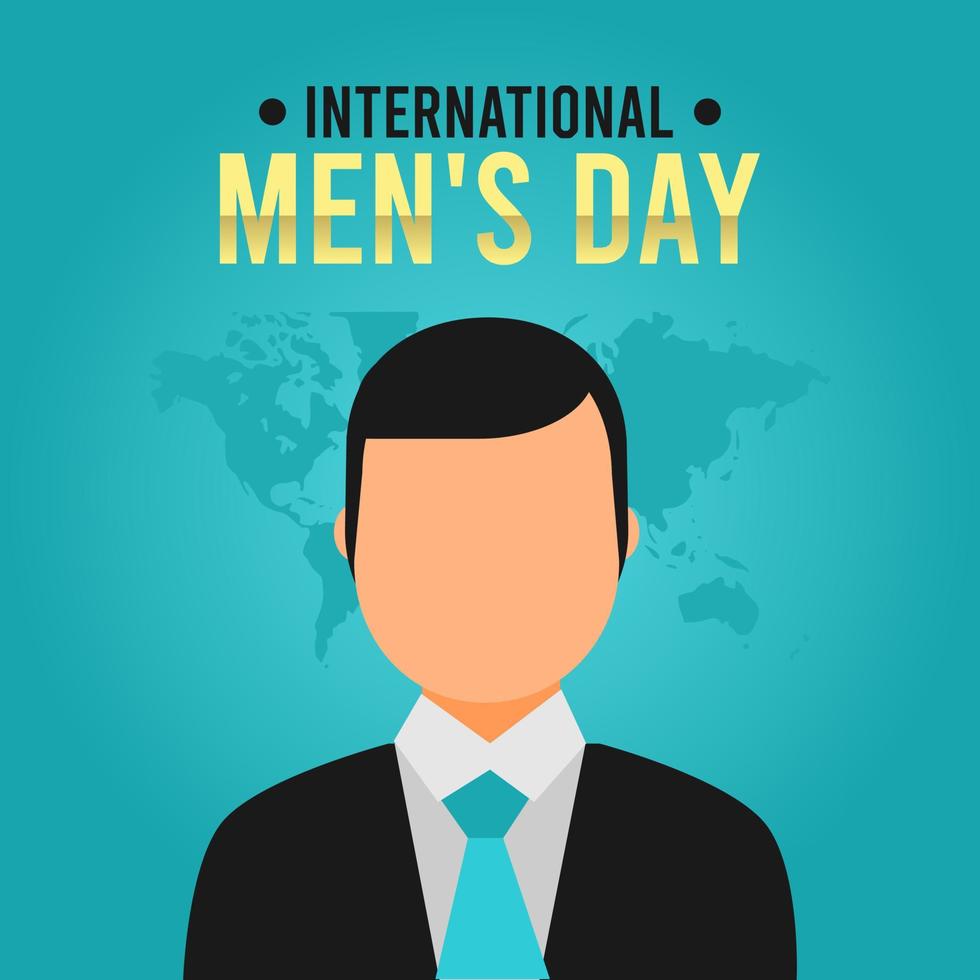 ilustración de vector de día internacional de los hombres