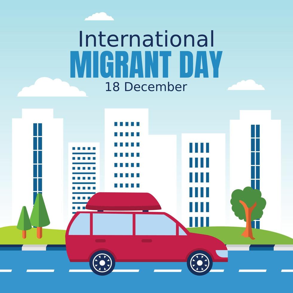 International migrant day vector Illustration