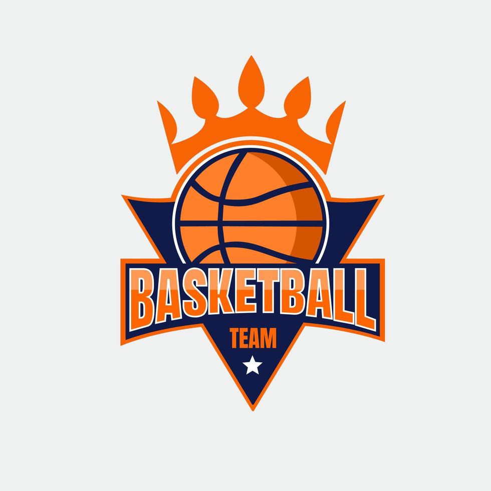 Ilustración de vector de logotipo de diseño de baloncesto
