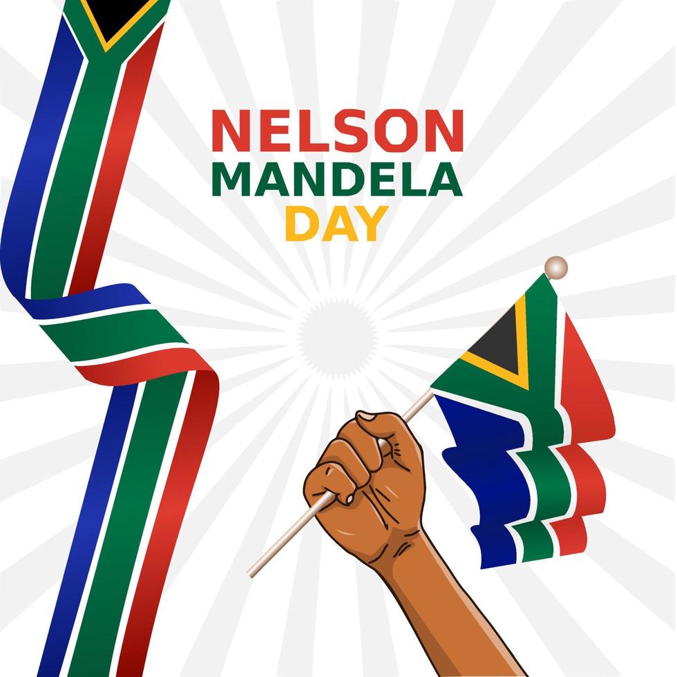 ilustración vectorial del día de nelson mandela vector