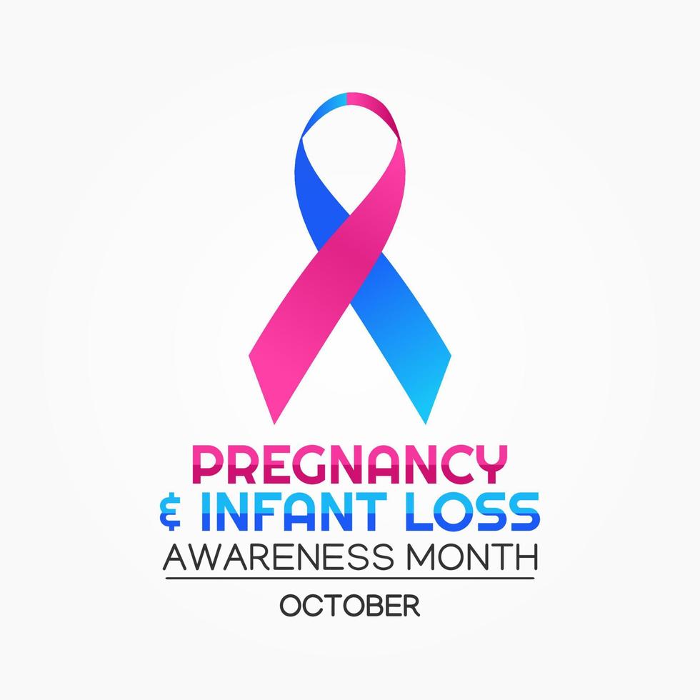 Pregnancy and Infant Loss Awareness Month vector illustration