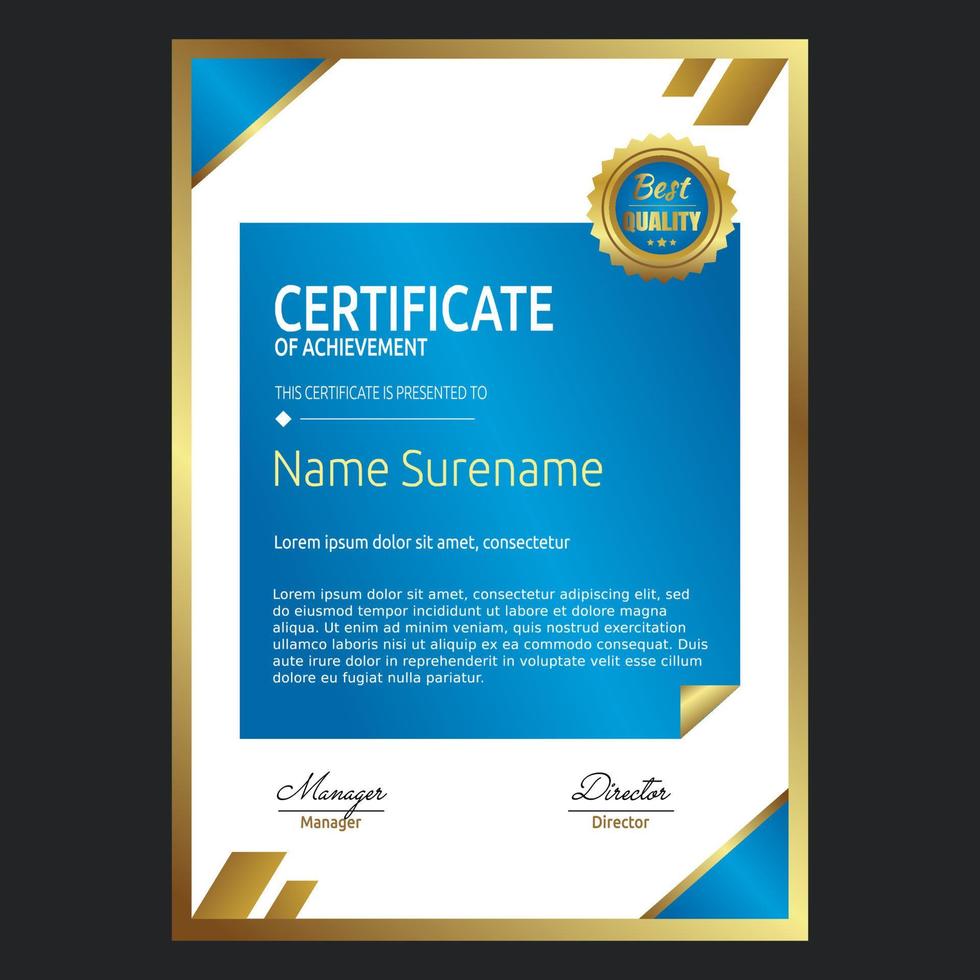 certificate design template vector illustraton.