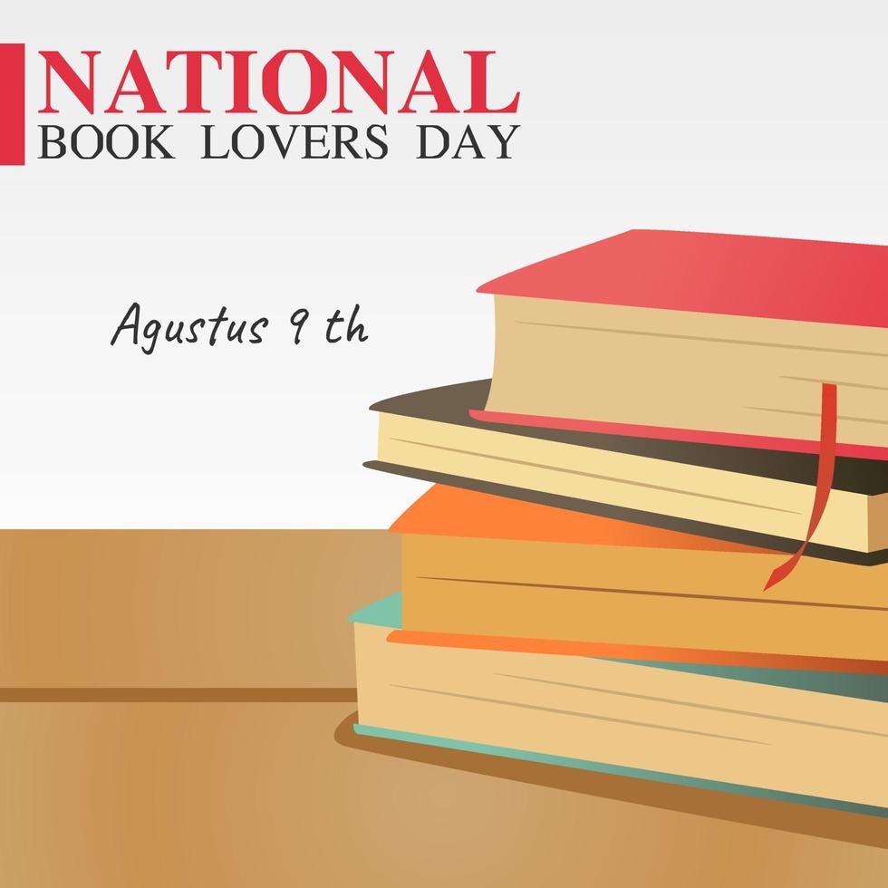 national book lover vector illustration