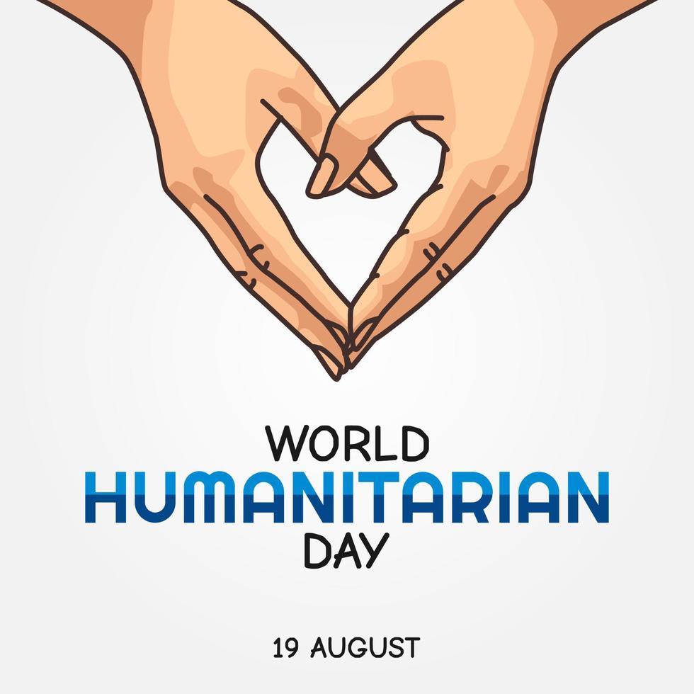 world humanitarian day vector illustration
