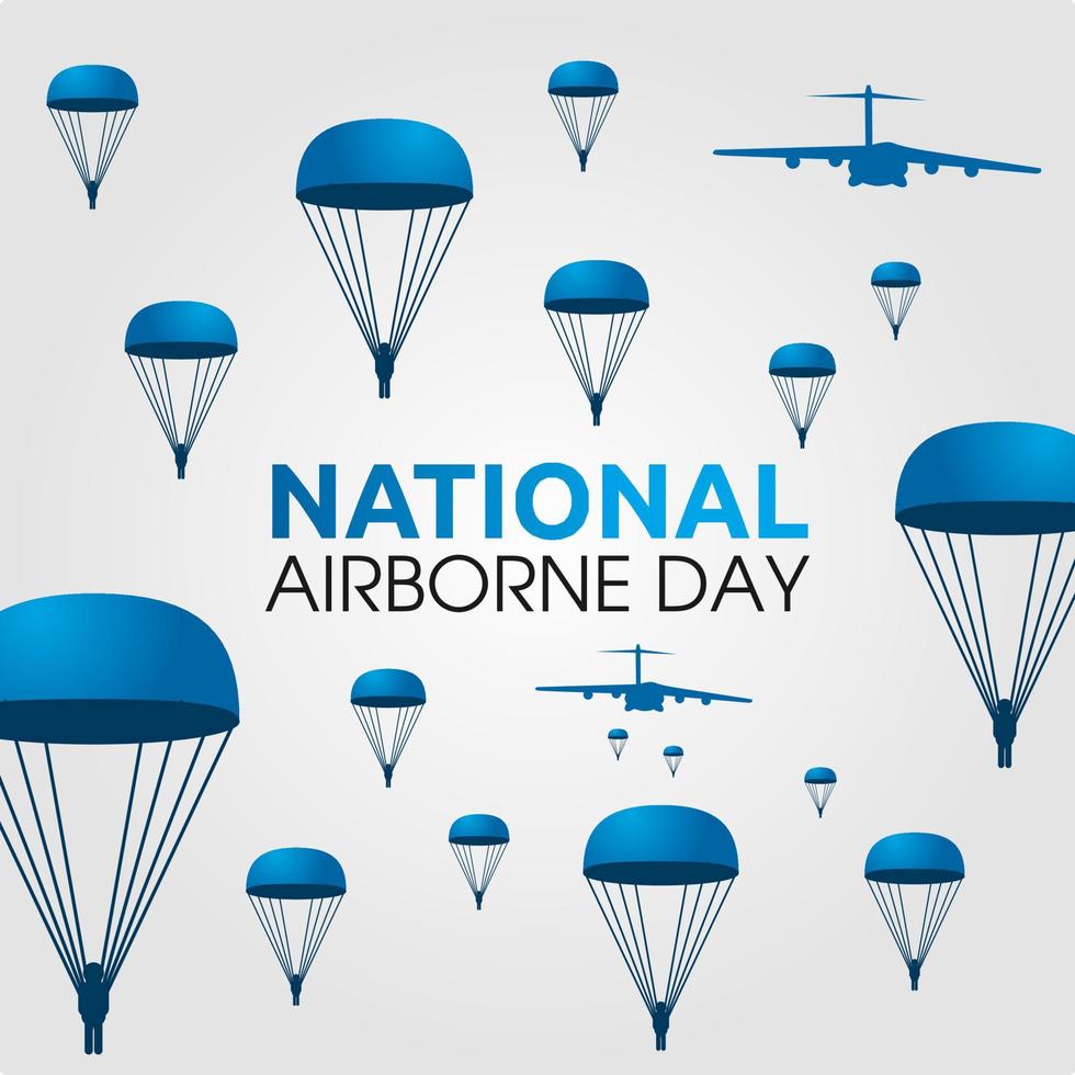 National Airborne Day vector lllustration