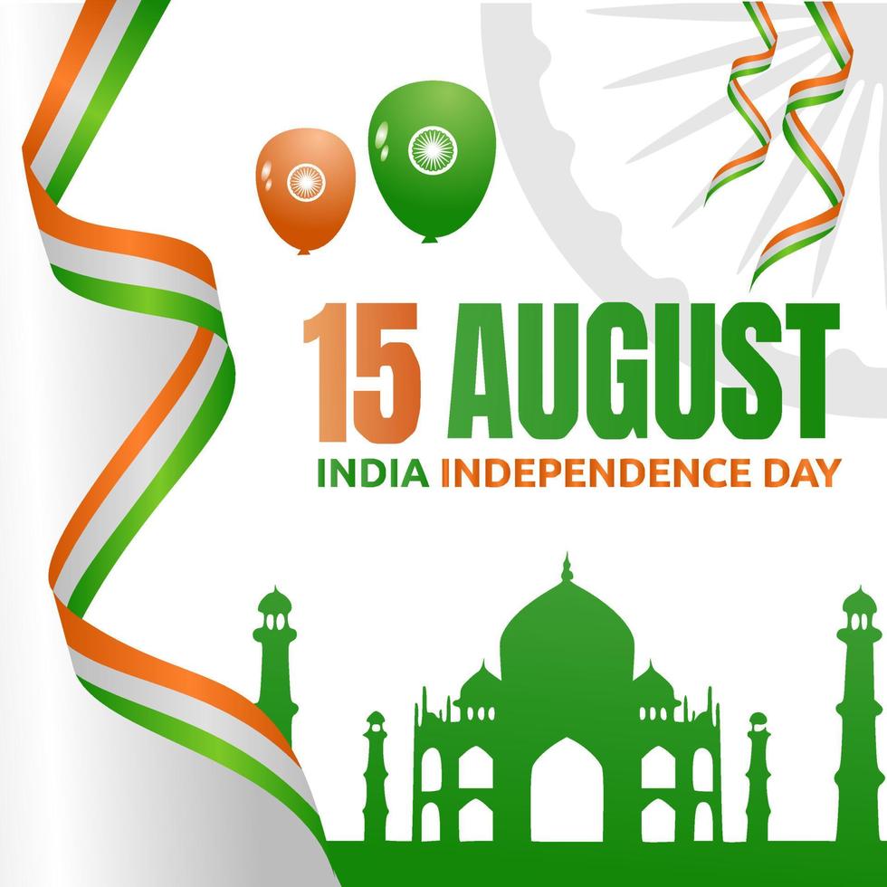 India Independence day vector lllustration
