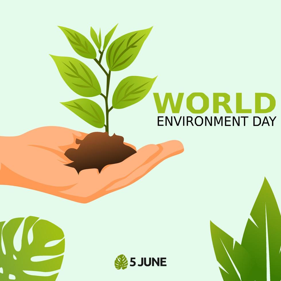 world enviroment day vector lllustration