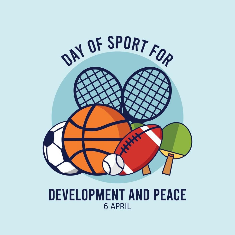 day of sport for development and peace vector illustraton.